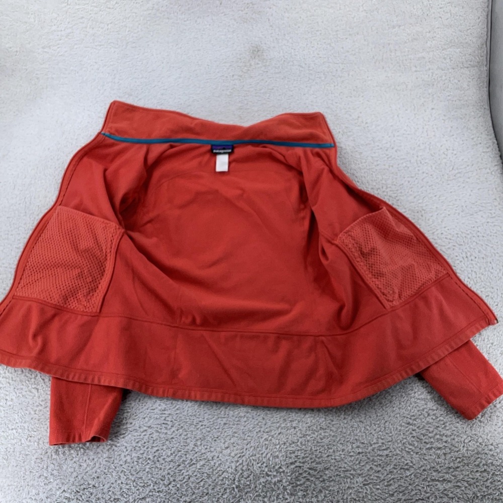 Patagonia Worn Wear Emmilen Jacket Womens Medium Coral Fleece Hiking Full Zip - Picture 3 of 9